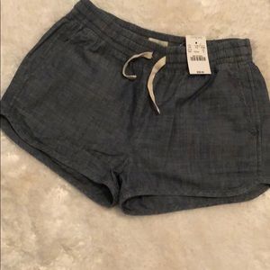 NWT size 12 girls drawstring jean short- J CREW